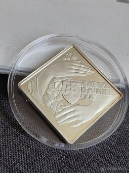 Strieborná minca 1000sk k10výročiu slovenskej republiky