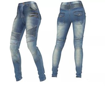 Moto Dámske Rifle Kevlar S Chraničmi Nové Modré