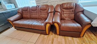 Koženná sedacia súprava pravá koža