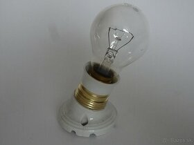 Starožitná keramická nástenná lampa. - 1