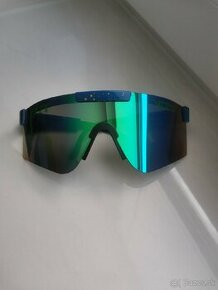 Športové slnečné okuliare Pit Viper (modro-zelene)