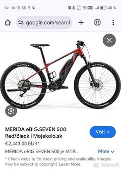Málo používaný eBike Merida eBig Seven 500