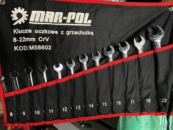 Vidlicove kluče s račnovym očkom 8-22