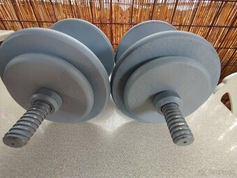 Jednoručné činky 2 x 34 kg
