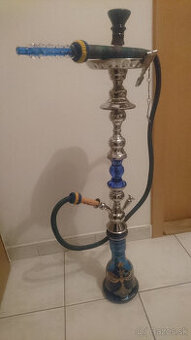 Vodná fajka - Luxusná modrá, 86 cm vysoká