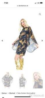 Elegantne Šaty Dara fashion zlaté kolibríky