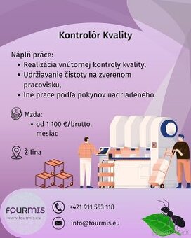 Stabilná práca pre Kvalitára a vodiča VZV - Žilina