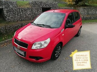 CHEVROLET AVEO 1.2i 53.Kw. R. V. 2008.Cena 999.€