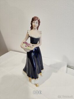 Porcelánova figurka - kobalt žena - ROYAL DUX bohemia