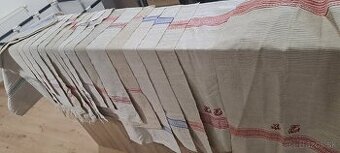 Staré ručne tkané ľanové/konopné plátna