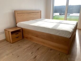 Manželská dubová posteľ 180×200 cm