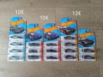 Hotwheels modely Mazda / McLaren / Subaru