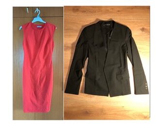 ZARA - červené šaty + darček čierne sako zadarmo