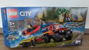 LEGO City 60412 Hasičské auto 4x4 a záchranný čln