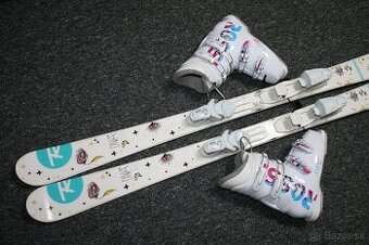 dievcenské lyže Rossignol 130 cm drevené jadro