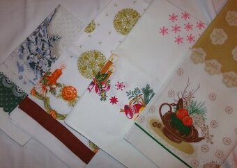 RETRO VIANOČNÉ OBRUSY 5 rôznych