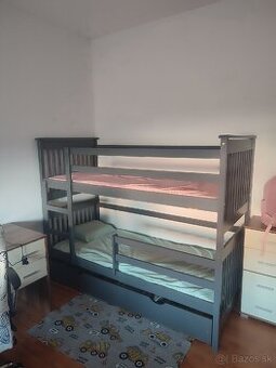 Predám poschodovú posteľ s matracmi