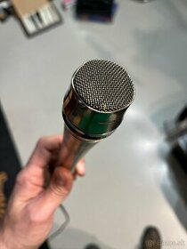 Retro Vintage Mikrofón TESLA AMD410N , kovový, chrómový,XLR - 1