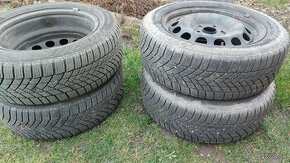 Plechové disky 5x110, 205/55 R16,zimné pneu,puklice zadarmo
