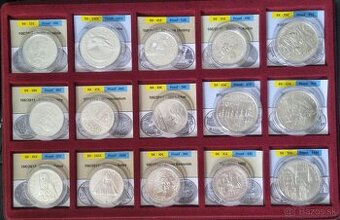 Komplet slovenských strieborných € mincí (72 mincí) BK
