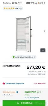 Monoklimatická chladnička Gorenje