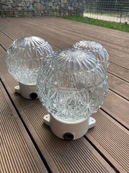 Retro porcelánové svietidlá DDR kryštál & bublinkové