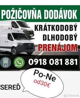 Požičovňa dodávok, prenájom dodávok