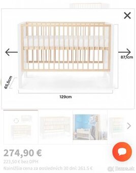 Detska postielka 2v1 - Kinderkraft Mia