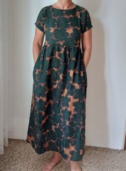 Zelené kvetované šaty-NOVÉ