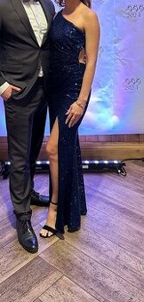 Spoločenské šaty namornicka modrá