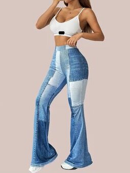 široke dámske nohavice S