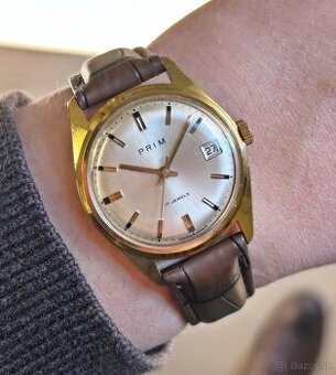 Československé mechanické vintage retro hodinky PRIM Elegant