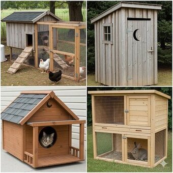 Kuríny, psie búdy, latríny