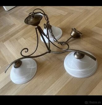 Luster značky Massive, medená farba, šírka cca 60 cm