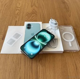 iPhone 16 256 gb Teal - komplet príslušenstvo , záruka