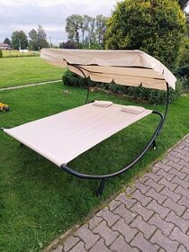 Záhradné relaxačné lehátko pre 2 osoby
