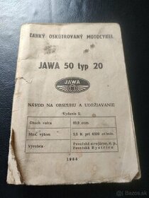 Návod na obsluhu Jawa 50 typ 20
