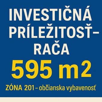 Bratislava – Rača, 595 m², zóna 201,