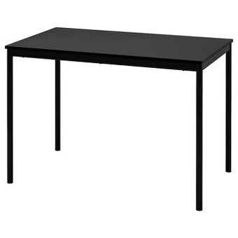 TOP Cierny stol IKEA 110x67 + 3 cierne stolicky IKEA