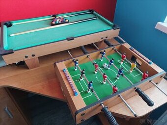 Gulečník a stolný futbal ako nový nepoužívaný