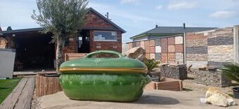 Keramický pekáč na koláč,mäso - ručná práca - 1