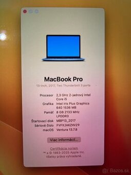 Macbook pro 13” mid 2017 - 1