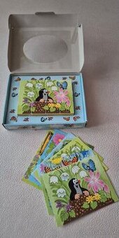 drevené kocky Krtko a vtáčik