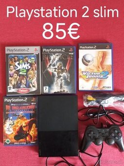 Playstation 2 slim s hrami.