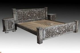 Drevená posteľ  z masivu borovice 180×200 vrátane roštov - 1