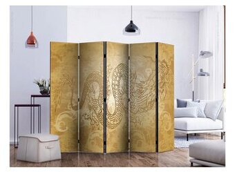 5-dielny obojstranný netkaný paraván - Dragon II 225x172 cm