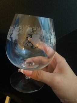 Set 6 sklenených pohárov na koňak