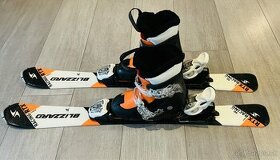 Detské lyže Blizzard Racing RTX 90cm + lyžiarky 29-34