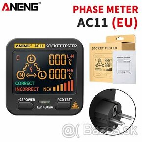 Tester zásuviek LCD displej ANENG AC11.