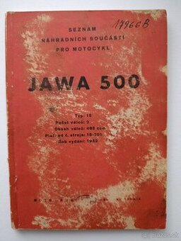 JAWA 500 - katalóg náhradných dielov